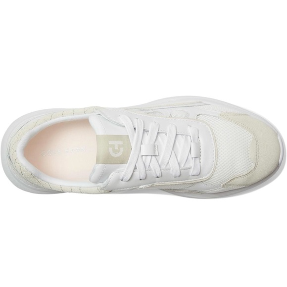 NIB Cole Haan Grandpro Eleeana Runner, White Ltr/Silver Birch Sde/White Mesh - Picture 2 of 9
